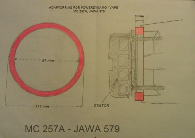 ADAPTORRING VAPE för JAWA 579.  97 x 111 x 12mm, förstärkt.JPG